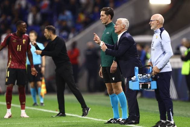 France v Belgium - UEFA Nations League LYON, FRANCE - SEPTEMBER 09 : Deschamps Didier head coach of France during the UEFA Nations League match in group A2 between France and Belgium on September 9, 2024 in Lyon, France, 09 09 2024 Lyon France  Copyright: xTomasxSiskx