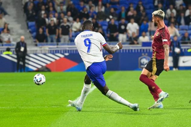 UEFA Ligue des Nations France vs Belgique Alexandre Dimou ALEXPRESS MAXPPP - Marcus THURAM of France during UEFA Ligue des Nations France vs Belgique ˆ Groupama Stadium de Decines (Alexandre Dimou Alexpress France vs Belgium Lyon France  Copyright: xALEXPRESS MAXPPPxAlexandrexDimoux DIM202409099598 DIM202409099598