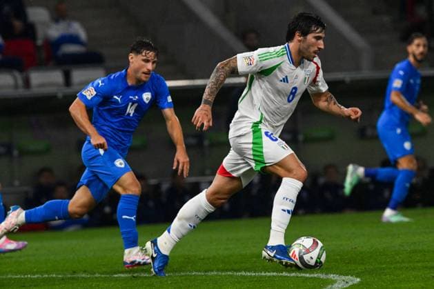 - UEFA Nations League - Israel vs Italy Sandro Tonali (Italy) during the UEFA Nations League match between Italy vs. Israele on 9th September 2024 at the Bozsik Arena stadium in Budapest, Hungary Budapest Hungary  Copyright: xIPAxSport ABACAx