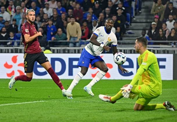 FOOTBALL Match Ligue des Nations France - Belgique PHOTOPQR LE PROGRES Stéphane GUIOCHON - Décines-Charpieu 09 09 2024 - FOOTBALL Match Ligue des Nations France - Belgique -A Décines au Groupama Stadium match de ligue des Nations France - Belgique ici Marcus Thuram France vs Belgium UEFA Décines-Charpieu Rhône Rhône-Alpes France  Copyright: xPHOTOPQR LExPROGRES MAXPPPxStéphanexGUIOCHONx 20240909LPL9620 20240909LPL9620