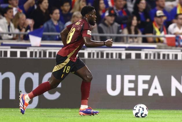 France v Belgium - UEFA Nations League LYON, FRANCE - SEPTEMBER 09 : Mangala Orel midfielder of Belgium in action during the UEFA Nations League match in group A2 between France and Belgium on September 9, 2024 in Lyon, France, 09 09 2024 Lyon France  Copyright: xTomasxSiskx