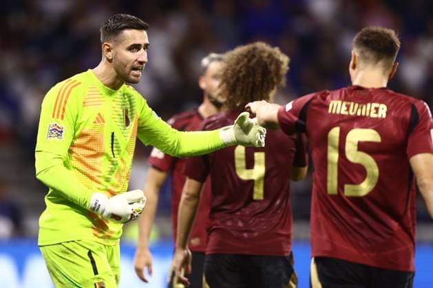 France v Belgium - UEFA Nations League LYON, FRANCE - SEPTEMBER 09 : Casteels Koen goalkeeper of Belgium during the UEFA Nations League match in group A2 between France and Belgium on September 9, 2024 in Lyon, France, 09 09 2024 Lyon France  Copyright: xTomasxSiskx
