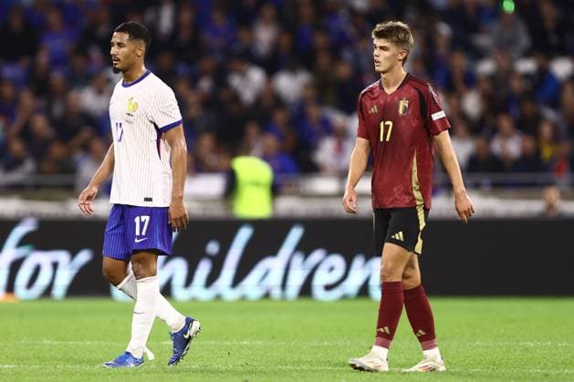 France v Belgium - UEFA Nations League LYON, FRANCE - SEPTEMBER 09 : Saliba William defender of France and De Ketelaere Charles midfielder of Belgium during the UEFA Nations League match in group A2 between France and Belgium on September 9, 2024 in Lyon, France, 09 09 2024 Lyon France  Copyright: xTomasxSiskx