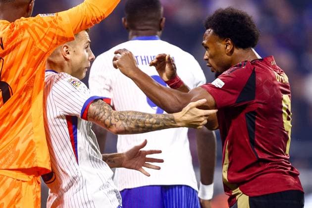 France v Belgium - UEFA Nations League LYON, FRANCE - SEPTEMBER 09 : Openda Lois forward of Belgium during the UEFA Nations League match in group A2 between France and Belgium on September 9, 2024 in Lyon, France, 09 09 2024  Copyright: xTomasxSiskx
