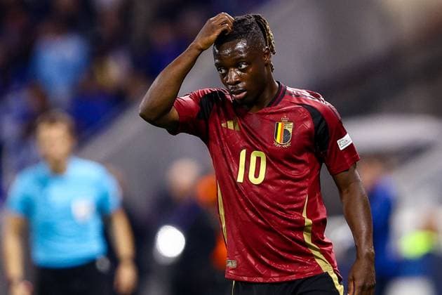 France v Belgium - UEFA Nations League LYON, FRANCE - SEPTEMBER 09 : Doku Jeremy forward of Belgium during the UEFA Nations League match in group A2 between France and Belgium on September 9, 2024 in Lyon, France, 09 09 2024  Copyright: xTomasxSiskx