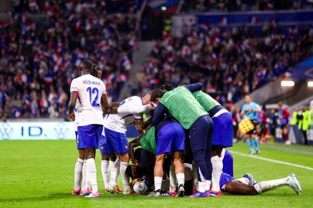 France v Belgium - UEFA Nations League LYON, FRANCE - SEPTEMBER 09 : The team of France celebrates after the 2-0 goal of Dembele Ousmane forward of France during the UEFA Nations League match in group A2 between France and Belgium on September 9, 2024 in Lyon, France, 09 09 2024  Copyright: xTomasxSiskx