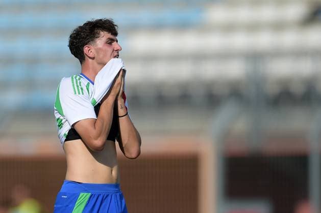Italia s U20 Lorenzo Anghele in action against during the match Elite League Italy U20 - Germany U20 at the Manlio Scopigno stadium in Rieti, Italy on september 10, 2024  Copyright: xGianlucaxVannicelli IPAxSportx x xx IPA_49524866 IPA_Agency_IPA49524866