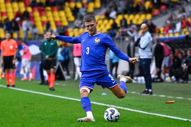 Quentin Merlin ( 3 - France ) during the European U21, U 21 Championship 2025 match between France and Bosnia and Herzegovina at MMArena on September 10, 2024 in Le Mans, France. ( Photo by federico pestellini panoramic ) - FOOTBALL : France vs Bosnie Espoirs - Le Mans - 10 09 2024 FedericoPestellini Panoramic 