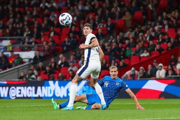 UEFA Nations League - League B - Group 2 England v Finland Topi Keskinen of Finland shoots on goal during the UEFA Nations League - League B - Group 2 England v Finland at Wembley Stadium, London, United Kingdom, 10th September 2024 (Photo by Gareth Evans News Images) Copyright: xGarethxEvans NewsxImagesx