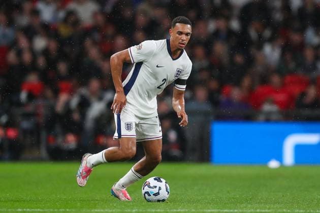 UEFA Nations League - League B - Group 2 England v Finland Trent Alexander-Arnold of England makes a break with the ball during the UEFA Nations League - League B - Group 2 England v Finland at Wembley Stadium, London, United Kingdom, 10th September 2024 (Photo by Gareth Evans News Images) Copyright: xGarethxEvans NewsxImagesx