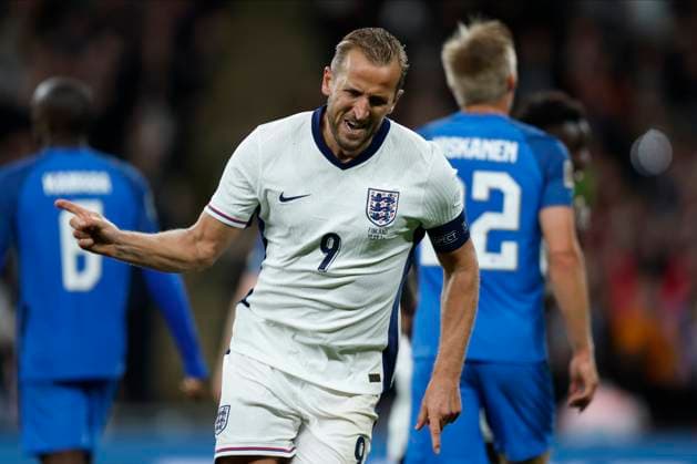 England v Finland - UEFA Nations League 2024 25 League B Group B2 Harry Kane of England celebrates his goal during the UEFA Nations League 2024 25 League B Group B2 match between England and Finland at Wembley Stadium on September 10, 2024 in London, England. London Wembley Stadium England United Kingdom Copyright: xNigelxFrench Sportsphoto APLx 14047432
