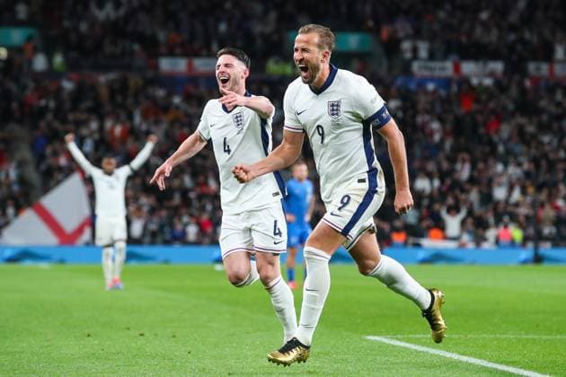 UEFA Nations League - League B - Group 2 England v Finland Harry Kane of England celebrates his goal to make it 1-0 during the UEFA Nations League - League B - Group 2 England v Finland at Wembley Stadium, London, United Kingdom, 10th September 2024 (Photo by Gareth Evans News Images) Copyright: xGarethxEvans NewsxImagesx
