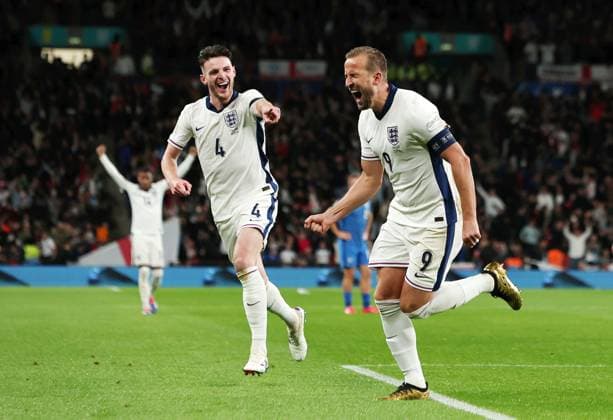 England v Finland, London, UK - 10 Sept 2024 Goal celebration for Harry Kane, Captain of England during the UEFA Nations League match between England and Finland at Wembley Stadium, London on 10 September 2024 ( London Wembley Stadium England Copyright: xGeorgexBeck PPAUKx PPA-134524