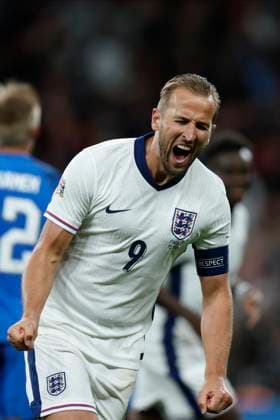 England v Finland - UEFA Nations League 2024 25 League B Group B2 Harry Kane of England celebrates his goal during the UEFA Nations League 2024 25 League B Group B2 match between England and Finland at Wembley Stadium on September 10, 2024 in London, England. London Wembley Stadium England United Kingdom Copyright: xNigelxFrench Sportsphoto APLx 14047436