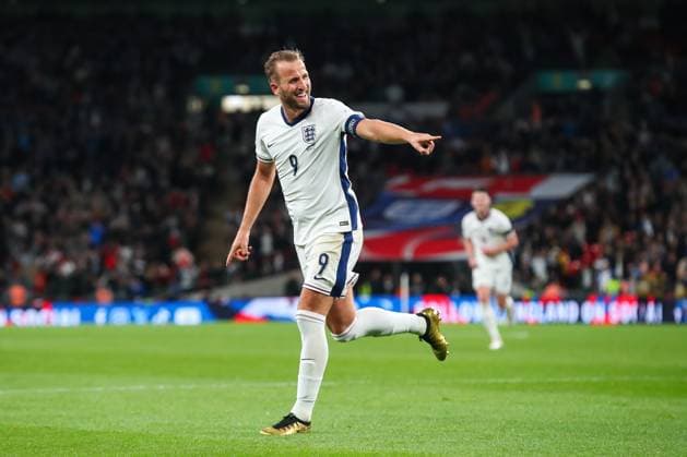 UEFA Nations League - League B - Group 2 England v Finland Harry Kane of England celebrates his goal to make it 2-0 during the UEFA Nations League - League B - Group 2 England v Finland at Wembley Stadium, London, United Kingdom, 10th September 2024 (Photo by Gareth Evans News Images) Copyright: xGarethxEvans NewsxImagesx