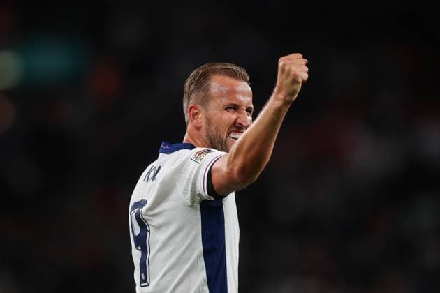 UEFA Nations League - League B - Group 2 England v Finland Harry Kane of England celebrates his goal to make it 2-0 during the UEFA Nations League - League B - Group 2 England v Finland at Wembley Stadium, London, United Kingdom, 10th September 2024 (Photo by Gareth Evans News Images) Copyright: xGarethxEvans NewsxImagesx