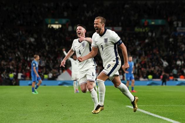 England v Finland, London, UK - 10 Sept 2024 Goal celebration for Harry Kane, Captain of England during the UEFA Nations League match between England and Finland at Wembley Stadium, London on 10 September 2024 ( London Wembley Stadium England Copyright: xGeorgexBeck PPAUKx PPA-134529