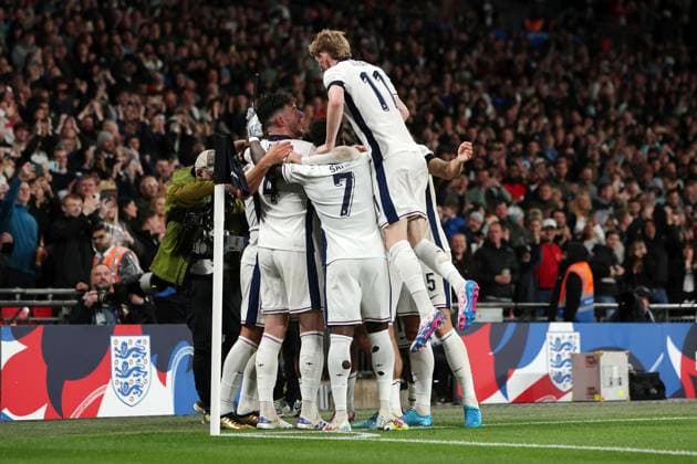 England v Finland, London, UK - 10 Sept 2024 Goal celebration for Harry Kane, Captain of England during the UEFA Nations League match between England and Finland at Wembley Stadium, London on 10 September 2024 ( London Wembley Stadium England Copyright: xGeorgexBeck PPAUKx PPA-134532