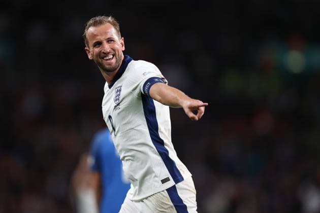 England v Finland UEFA Nations League 10 September 2024 Wembley - UEFA Nations League - England v Finland - Harry Kane of England celebrates his second goal. (Photo by Mark Leech). London UK Copyright: xMarkxLeechxOffside
