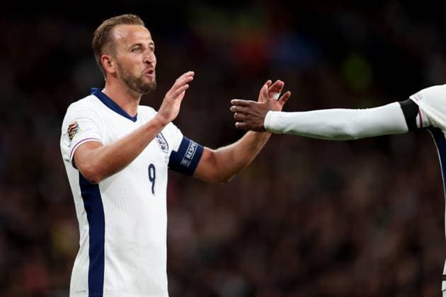 England v Finland UEFA Nations League 10 September 2024 Wembley - UEFA Nations League - England v Finland - Harry Kane of England celebrates his second goal. (Photo by Mark Leech). London UK Copyright: xMarkxLeechxOffside