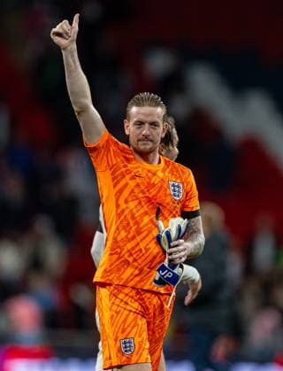 Football - UEFA Nations League - League B Group B2 - England v Finland LONDON, ENGLAND - Tuesday, September 10, 2024: England s goalkeeper Jordan Pickford after the UEFA Nations League League B Group B2 game between England and Finland at Wembley Stadium. England won 2-0. (Photo by David Rawcliffe Propaganda) LONDON Wembley Stadium GREATER LONDON ENGLAND  Copyright: xDavidxRawcliffex P2024-09-10-England_Finland-26