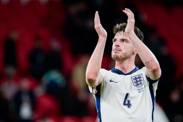London, England, September 10 2024: Declan Rice (4 England) after the UEFA Nations League game between England and Finland at Wembley Stadium in London, England. (Pedro Porru SPP) Copyright: xPedroxPorrux xSPPx spp-en-PePoSp-4F8A2801_DxO