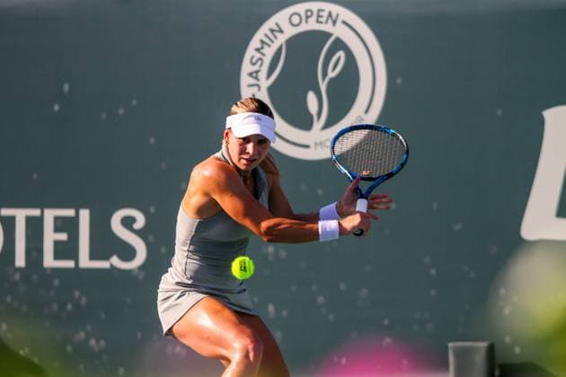 September 11, 2024, Monastir, Monastir Governorate, Tunisia: Monastir, Tunisia. 10 September 2024. Jana Fett of Croatia plays against Sara Sorribes Tormo of Spain at the Jasmin Open in Monastir, Tunisia. The women s professional tennis tournament is taking place at the Magic Hotel Skanes in Monastir between 9 and 15 September 2024 Monastir Tunisia - ZUMAd99_ 0761496360st Copyright: xHasanxMradx