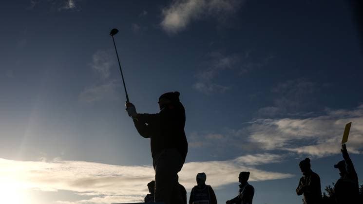2024 Amgen Irish Open, Royal County Down, Newcastle, Northern Ireland 12 9 2024 Seamus Power tees off the 11th Seamus Power tees off the 11th 12 9 2024  Copyright: x INPHO BenxBradyx BB_14452