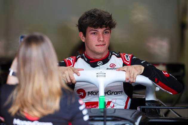 BEARMAN Ollie, Haas F1 Team VF-24 Ferrari, portrait during the Formula 1 Azerbaijan Grand Prix 2024, 17th round of the 2024 Formula One World Championship, WM, Weltmeisterschaft from September 13 to 15, 2024 on the Baku City Circuit, in Baku, Azerbaijan - F1 - AZERBAIJAN GRAND PRIX 2024 DPPI Panoramic  240912_R17_AZERBAIJAN_DP_EA019480