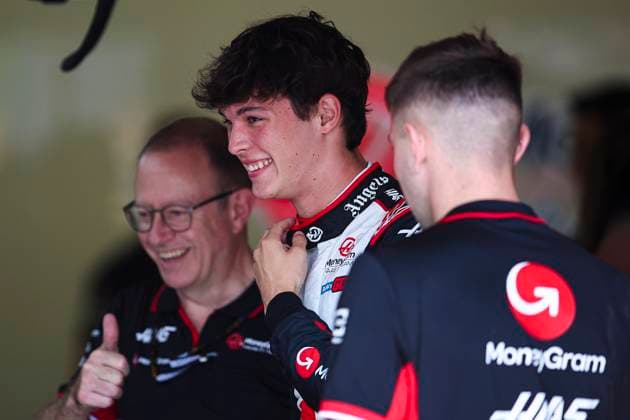 BEARMAN Ollie, Haas F1 Team VF-24 Ferrari, portrait during the Formula 1 Azerbaijan Grand Prix 2024, 17th round of the 2024 Formula One World Championship, WM, Weltmeisterschaft from September 13 to 15, 2024 on the Baku City Circuit, in Baku, Azerbaijan - F1 - AZERBAIJAN GRAND PRIX 2024 DPPI Panoramic  240912_R17_AZERBAIJAN_DP_EA019565