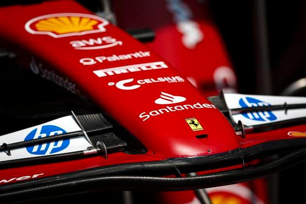 Scuderia Ferrari SF-24, mechanical detail front wing during the Formula 1 Azerbaijan Grand Prix 2024, 17th round of the 2024 Formula One World Championship, WM, Weltmeisterschaft from September 13 to 15, 2024 on the Baku City Circuit, in Baku, Azerbaijan - F1 - AZERBAIJAN GRAND PRIX 2024 DPPI Panoramic  240912_R17_AZERBAIJAN_DP_EA019631