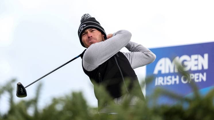2024 Amgen Irish Open, Royal County Down, Newcastle, Northern Ireland 12 9 2024 Jordan Gumberg tees off the 9th Jordan Gumberg tees off the 9th 12 9 2024  Copyright: x INPHO BenxBradyx BB4_2448