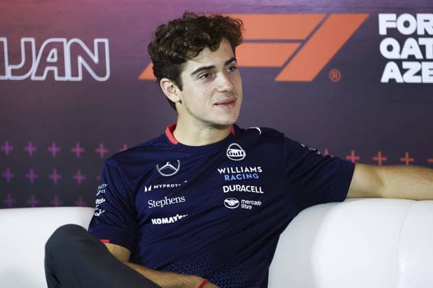 COLAPINTO Franco (arg), Williams Racing FW46, portrait press conference, PK, Pressekonferenz during the Formula 1 Azerbaijan Grand Prix 2024, 17th round of the 2024 Formula One World Championship, WM, Weltmeisterschaft from September 13 to 15, 2024 on the Baku City Circuit, in Baku, Azerbaijan - F1 - AZERBAIJAN GRAND PRIX 2024 DPPI Panoramic 240912_R17_AZERBAIJAN_DP_EA029989