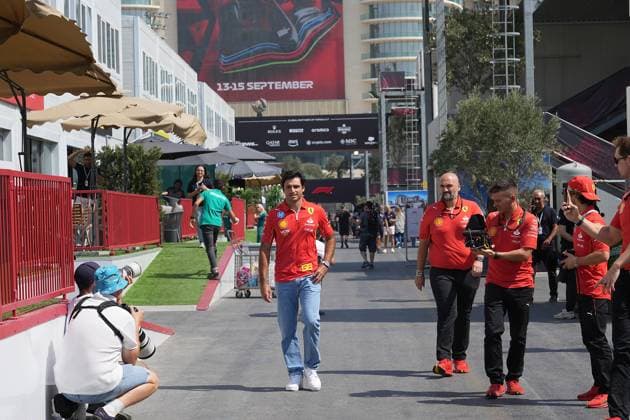 12.09.2024, Baku City Circuit , Baku, FORMULA 1 QATAR AIRWAYS AZERBAIJAN GRAND PRIX 2024 ,im Bild Carlos Sainz Jr. (ESP), Scuderia Ferrari HP Defodi-506_20240912_hbr_0517