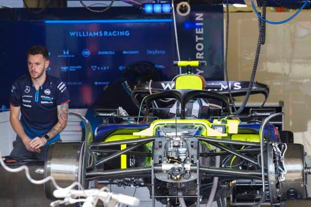 12th September 2024; Baku City Circuit, Baku, Azerbaijan; Formula 1 Azerbaijan Grand Prix 2024; Team and Driver arrivals day; Williams car is assembled in their garage  ActionPlus12691539 StephenxBlackberry