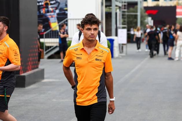 NORRIS Lando (gbr), McLaren F1 Team MCL38, portrait during the Formula 1 Azerbaijan Grand Prix 2024, 17th round of the 2024 Formula One World Championship, WM, Weltmeisterschaft from September 13 to 15, 2024 on the Baku City Circuit, in Baku, Azerbaijan - F1 - AZERBAIJAN GRAND PRIX 2024 DPPI Panoramic  240913_R17_AZERBAIJAN_DP_FG0O1341
