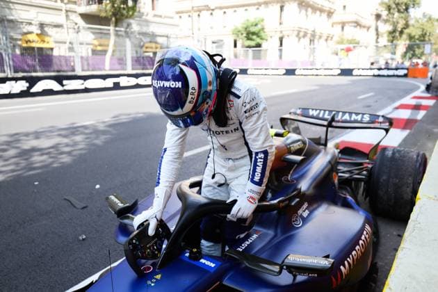 43 COLAPINTO Franco (arg), Williams Racing FW46, action, crash, accident, during the Formula 1 Azerbaijan Grand Prix 2024, 17th round of the 2024 Formula One World Championship, WM, Weltmeisterschaft from September 13 to 15, 2024 on the Baku City Circuit, in Baku, Azerbaijan - F1 - AZERBAIJAN GRAND PRIX 2024 DPPI Panoramic 240913_R17_AZERBAIJAN_DP_FG0O6042