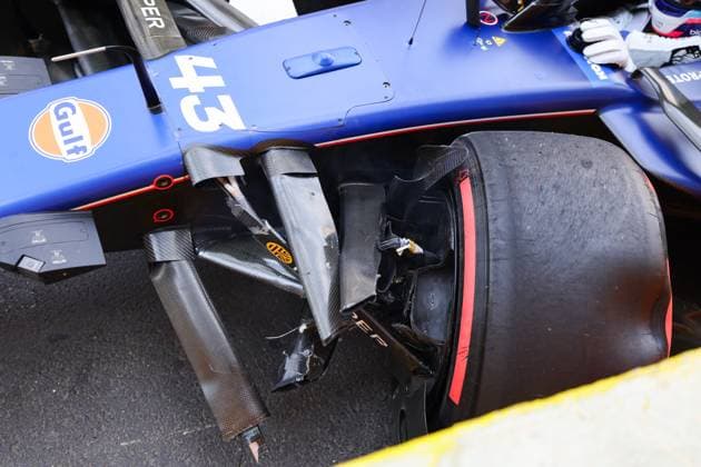 43 COLAPINTO Franco (arg), Williams Racing FW46, action, crash, accident, during the Formula 1 Azerbaijan Grand Prix 2024, 17th round of the 2024 Formula One World Championship, WM, Weltmeisterschaft from September 13 to 15, 2024 on the Baku City Circuit, in Baku, Azerbaijan - F1 - AZERBAIJAN GRAND PRIX 2024 DPPI Panoramic 240913_R17_AZERBAIJAN_DP_FG0O6022