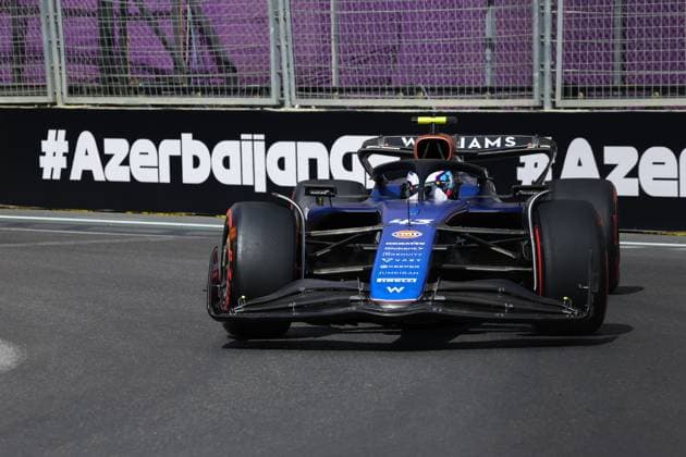 43 COLAPINTO Franco (arg), Williams Racing FW46, action, crash, accident, during the Formula 1 Azerbaijan Grand Prix 2024, 17th round of the 2024 Formula One World Championship, WM, Weltmeisterschaft from September 13 to 15, 2024 on the Baku City Circuit, in Baku, Azerbaijan - F1 - AZERBAIJAN GRAND PRIX 2024 DPPI Panoramic 240913_R17_AZERBAIJAN_DP_FG0O2299