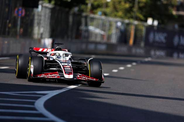 13th September 2024; Baku City Circuit, Baku, Azerbaijan; Formula 1 Azerbaijan Grand Prix 2024; Free Practice Day; Number 50 MoneyGram Haas fill in driver Oliver Bearman during practice 1  ActionPlus12691697 StephenxBlackberry