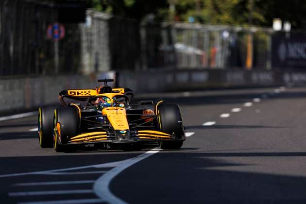 13th September 2024; Baku City Circuit, Baku, Azerbaijan; Formula 1 Azerbaijan Grand Prix 2024; Free Practice Day; Number 81 McLaren driver Oscar Piastri during practice 1  ActionPlus12691699 StephenxBlackberry