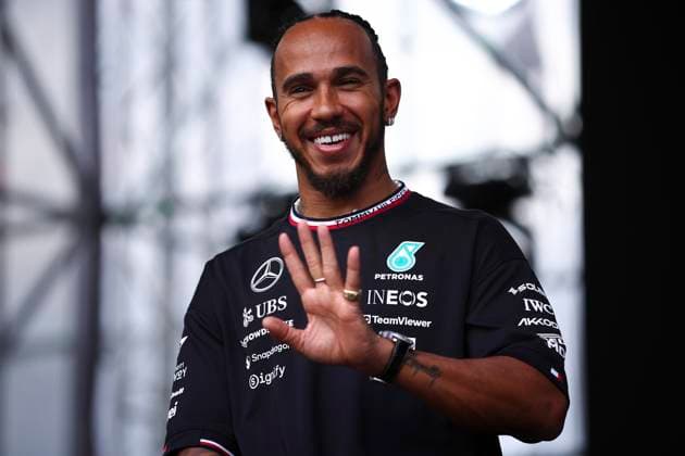 HAMILTON Lewis (gbr), Mercedes AMG F1 Team W15, portrait during the Formula 1 Azerbaijan Grand Prix 2024, 17th round of the 2024 Formula One World Championship, WM, Weltmeisterschaft from September 13 to 15, 2024 on the Baku City Circuit, in Baku, Azerbaijan - F1 - AZERBAIJAN GRAND PRIX 2024 DPPI Panoramic  240914_R17_AZERBAIJAN_DP_EA024341