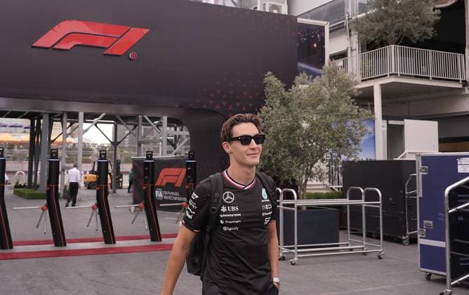 14.09.2024, Baku City Circuit , Baku, FORMULA 1 QATAR AIRWAYS AZERBAIJAN GRAND PRIX 2024 ,im Bild George Russell (GBR), Mercedes-AMG Petronas Formula One Team Defodi-506_20240914_hbr_0152