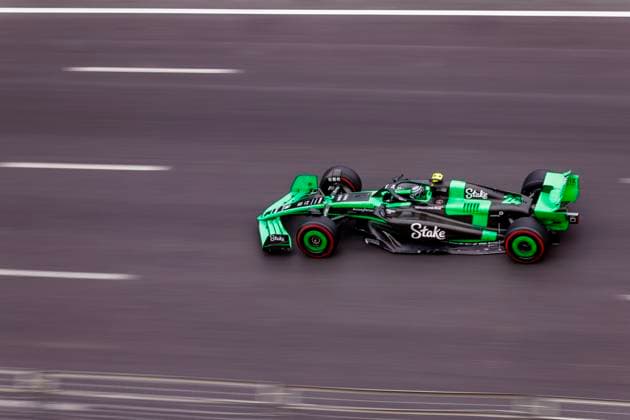 14th September 2024; Baku City Circuit, Baku, Azerbaijan; Formula 1 Azerbaijan Grand Prix 2024; Qualifying Day; Number 24 Kick Sauber driver Guanyu Zhou during practice 3 at the Azerbaijan Formula 1  ActionPlus12692053 StephenxBlackberry