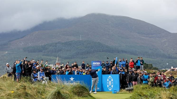 2024 Amgen Irish Open, Royal County Down, Newcastle, Northern Ireland 14 9 2024 Shane Lowry tees off the 2nd Shane Lowry tees off the 2nd 14 9 2024  Copyright: x INPHO BenxBradyx BB_17727