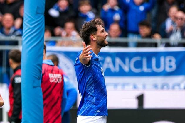 Fraser Hornby (SV Darmstadt 98, 09) bejubelt das Tor zum 2:1, wegen ABSEITS aberkannt, GER, SV Darmstadt 98 vs. Eintracht Braunschweig, Fussball, 2. Bundesliga, 5. Spieltag, Spielzeit 2024 2025, 14.09.2024. DFL DFB REGULATIONS PROHIBIT ANY USE OF PHOTOGRAPHS as IMAGE SEQUENCES and or QUASI-VIDEO. GER, SV Darmstadt 98 vs. Eintracht Braunschweig, Fussball, 2. Bundesliga, 5. Spieltag, Spielzeit 2024 2025, 14.09.2024. Darmstadt
