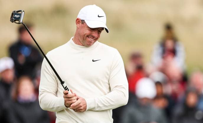 2024 Amgen Irish Open, Royal County Down, Newcastle, Northern Ireland 13 9 2024 Northern Ireland™s Rory McIlroy reacts after putting short on the 2nd green Rory McIlroy reacts after putting short on the 2nd green 13 9 2024  Copyright: x INPHO BenxBradyx BB4_8177