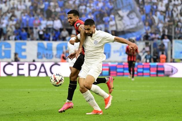 L Olympique de Marseille reçoit l OGC Nice dans le cadre de quatrième journée de Ligue 1 McDonald s à l Orange Vélodrome, le 14 septembre 2024. Neal Maupay (OM) FOOTBALL : Olympique de Marseille VS OGC Nice - Ligue 1 - 14 09 2024 WilliamCannarella Panoramic 
