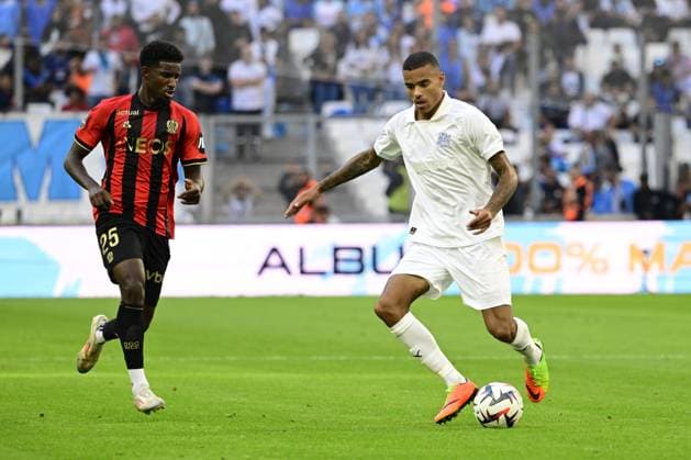 L Olympique de Marseille reçoit l OGC Nice dans le cadre de quatrième journée de Ligue 1 McDonald s à l Orange Vélodrome, le 14 septembre 2024. Mason Greenwood (OM) FOOTBALL : Olympique de Marseille VS OGC Nice - Ligue 1 - 14 09 2024 WilliamCannarella Panoramic 