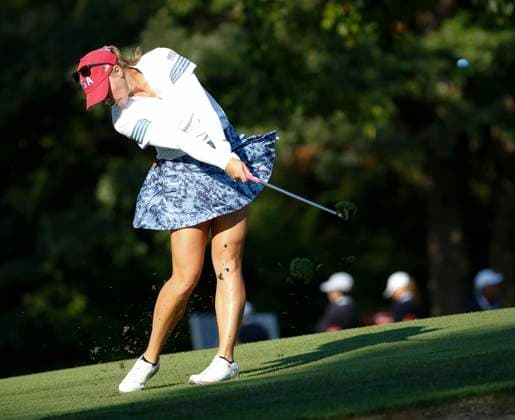 Sept 14, 2024: Jennifer Kupcho of team USA hits a shot during the Solheim Cup on the Robert Trent Jones golf course in Gainesville, Virginia. CSM Gainesville United States of America - ZUMAc04_ 20240914_zma_c04_073 Copyright: xJustinxCooperx
